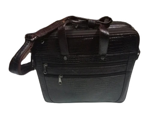 Croco Leather Laptop Bag