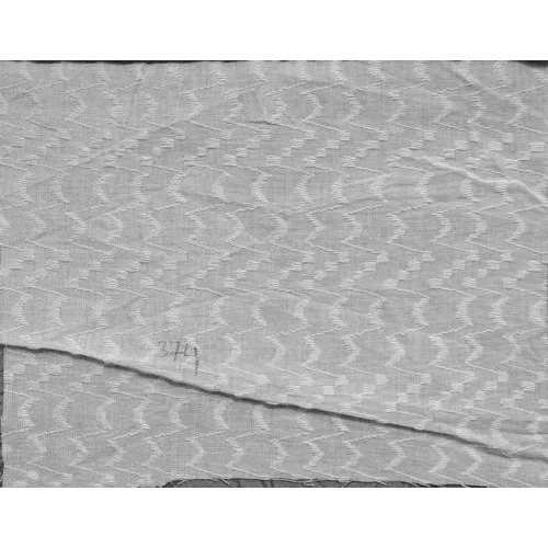 Embroidered Cotton Fabric - 44-45 Inch Width White | Soft and Breathable Textiles with Elegant Wave Pattern Ideal for Ethnic Wear and Handcrafted Designs