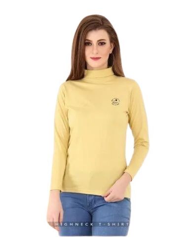 Ladies High Neck Full Sleeve T Shirt