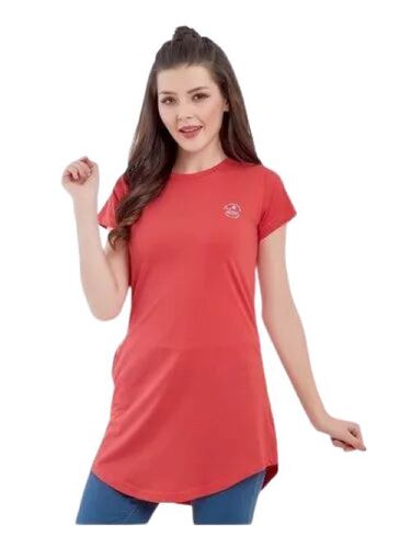 Ladies Longline Top - Cotton Red | Premium Quality Trendy Designs Comfortable Fabric Stylish Patterns Versatile Styles
