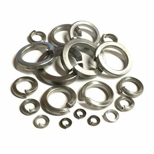 Mild Steel Spring Washers - Various Sizes, Silver Color | Provides Spring Effect, Resists Loosening, Enhances Joint Stability