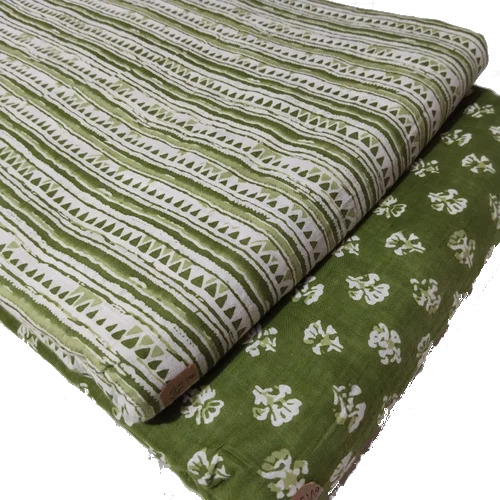 Multicolor Printed Cotton Fabric - 44 Inches Wide, 100% Cotton, Abstract Dabu Print | Handwashable, Perfect for Summer Clothing