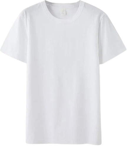 Round Neck T-Shirt - Cotton, Size S/XL/M/L, White Color | Light Weight, Breathable, Short Sleeves, O-Neck, 100% Pure Quality