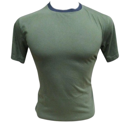 Round Neck T Shirts - Cotton Regular Fit Dark Green Color 160 GSM Lightweight and Breathable Design for Adults