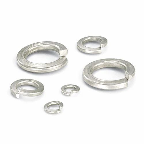 Spring Lock Washers - Hardened Steel, Round Shape , Silver Color - Spring-like Design, Vibration Resistant, Enhanced Bolt and Nut Security