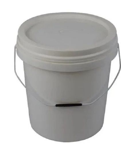 White Plastic Bucket With Handle