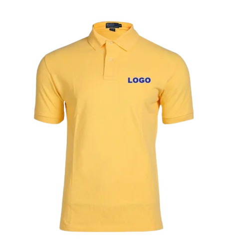 Yellow Polo T-shirt - Regular Fit, Light Weight And Breathable Polyester Fabric | 100% Washable, Very Good Quality For Male Adults