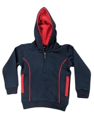 Black And Red Color School Jacket - Cotton Fabric, Long Sleeve Unisex Design | Durable, Breathable, Water Resistant, Soft Lining with Ribbed Cuffs