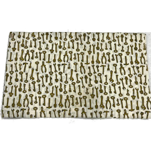 Cotton Hand Block Printed Fabric - 100% Cotton 44-45 Inch Width White Color | Hand Washable Woven Ideal for Clothing