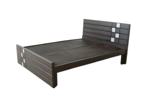 Dark Brown Teak Wood Queen Size Bed