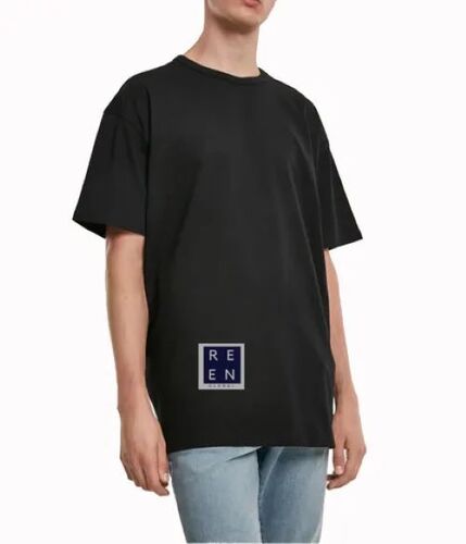 Cotton Oversized T-Shirt - XS to XL Black Color | Premium Quality Soft Fabric Breathable Material Relaxed Cut Trendy Look Easy Layering Wide Shoulders Short Sleeves