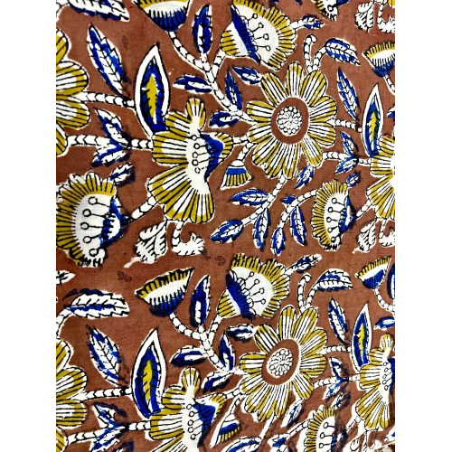 Hand Block Printed Traditional Fabric - 44-45 Inch Width Multicolor Soft Breathable Cotton | Eco-Friendly Dyeing Perfect for Ethnic and Bohemian Outfits Hand Washable Ideal for Kurtis Dresses and Scarves