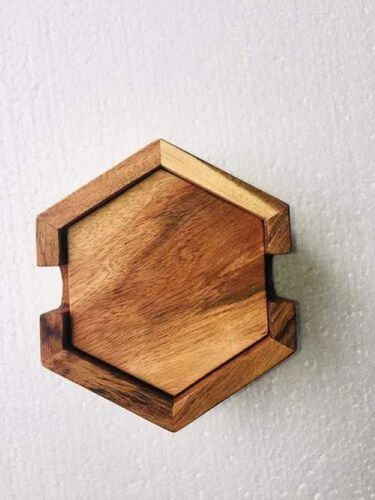 High Design Wooden Tea Coaster - Wooden Square Shape Dark Brown | Eco-Friendly Heat Resistant Stain Resistant Durable Build Smooth Surface