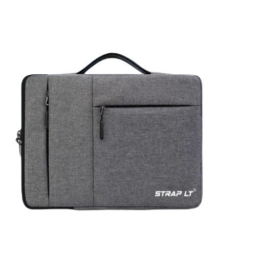 Laptop Sleeve Bag - Matty Material, Multisize Design, Grey Color | Moisture Proof, Zipper Top Sealing