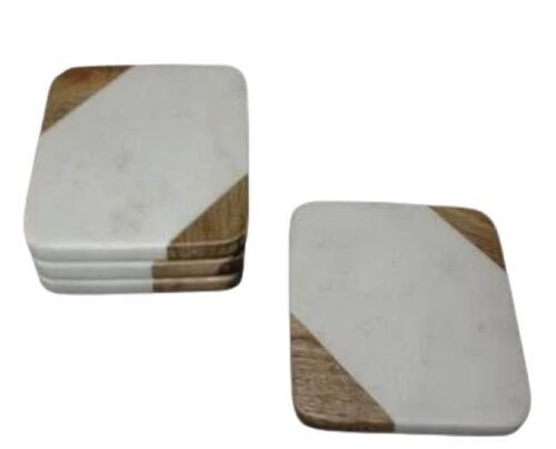 Marble Wooden Coaster Sets