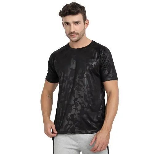 Mens Black Sports T Shirt