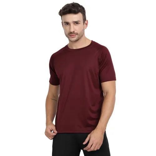 Mens Brown Sports T Shirt