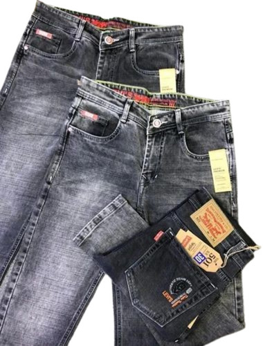 Mens Cotton Jeans - Denim Material Grey Color Regular Fit Light Weight & Breathable | Very Good Quality Washable Ideal for Summer & Winter Wear