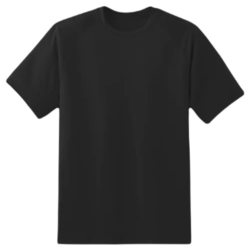 Mens Lycra T Shirt - Regular Fit, O-Neck, Black Color | Short Sleeves, Plain Pattern, Available in Sizes S-XXL for Adults