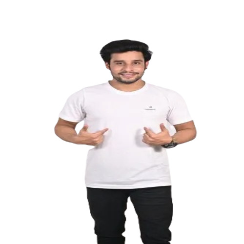 Men's Casual Wear T-Shirt - Cotton Regular Fit White Color | Short Sleeves Attractive Pattern O-Neck Design Available in S-XXL Sizes