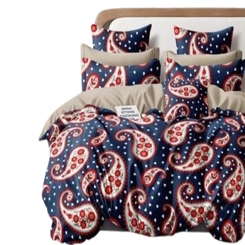 Polycotton Double Bedsheet - Premium Quality, Queen Size, Multi-Colored Floral Print | Breathable and Optimum Comfort