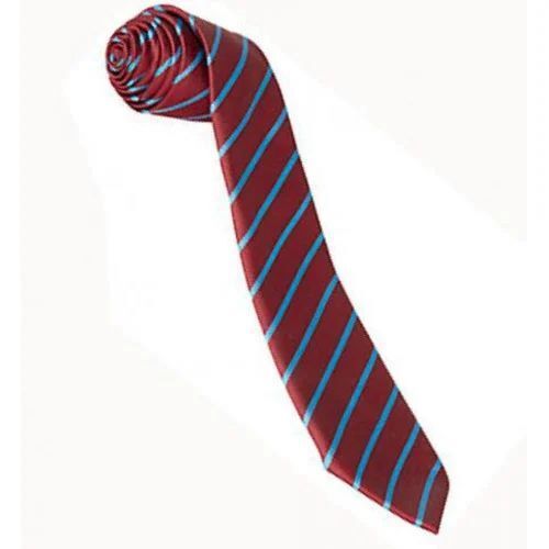 School Uniform Tie - Premium Silk, Striped Pattern, Smooth Texture, Durable Weave, Adjustable Length | Breathable, Non Toxic, Quick Dry, Anti UV, Water Proof, Comfortable Wear, Neat Finish