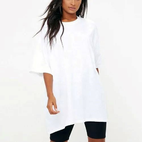 White Color Ladies Oversized T Shirt