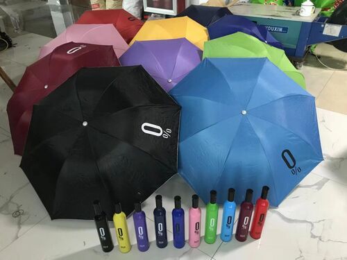 Bottle Umbrella, Compact Double Layer Portable Travel Umbrella with Plastic Case, Manual Open Close Folding Design, Rain & UV ProtectionRain Umbrella, MulticolourColor