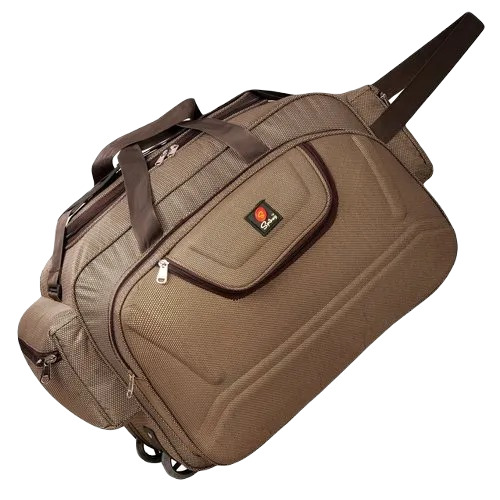 Brown Polyester Trolley Bag - 18 x 8 x 25 Inch | Easy To Carry, Good Quality, Available In Various Colors