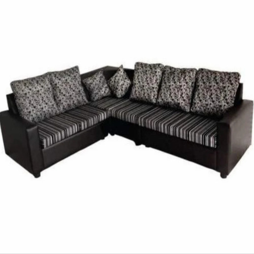 Premium Comfort Corner Sofa Set - L Shape, Wooden Material, 5 Seater | Modern Design, Pillow Back, Customizable Size, Optimum Comfort