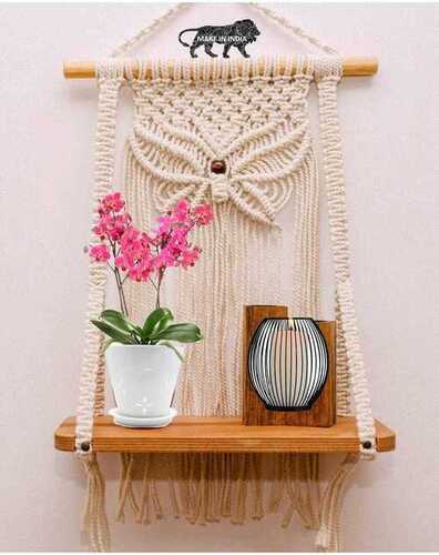 Desginer Macrame Wall Hanging - Color: White