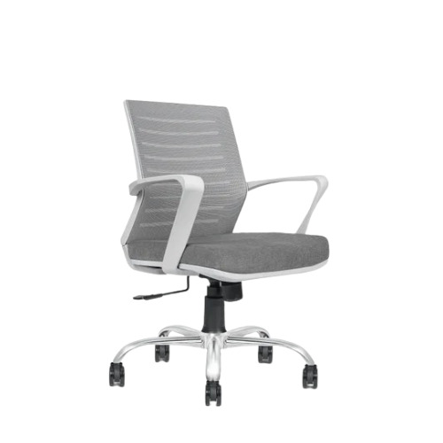 Gray Net Boom Office Chair