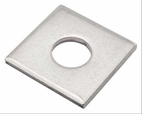 Stainless Steel Square Washers - High Strength, Corrosion Resistant, Silver Color | Designed for Commercial Applications