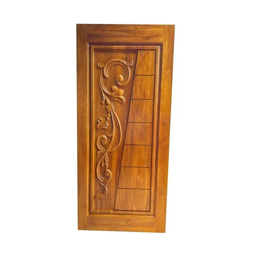 Teak Wood Carving Door - 32 mm Thick, Hinged Exterior Style | Polished Finish, Borer & Termite Resistant, Ideal for Homes and Offices