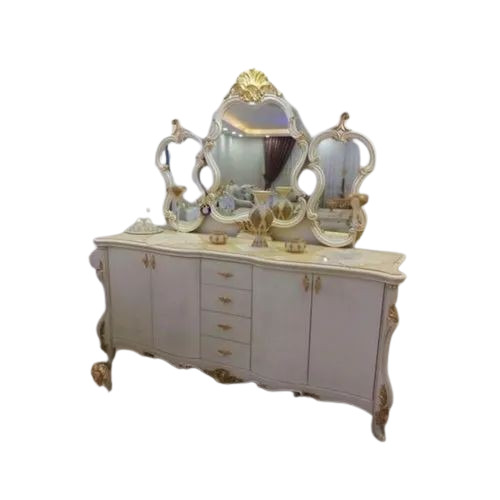 White Wooden Dressing Table Set