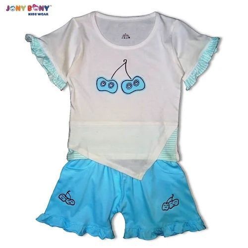 Baby Girl Pure Cotton Hosiery Top Short Set