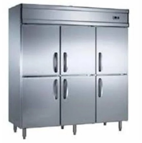 Deep Freezer - 1000L Capacity, 6 Door Stainless Steel Construction | Silver Finish, Ideal for Hotel Refrigeration