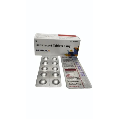 Deflazacort Tablets - 6 mg Strength, Alu Alu Packaging, 10x10 Tablets | Allopathic Medicine with No Side Effects, Suitable for Adults, Store in Dry and Cool Place