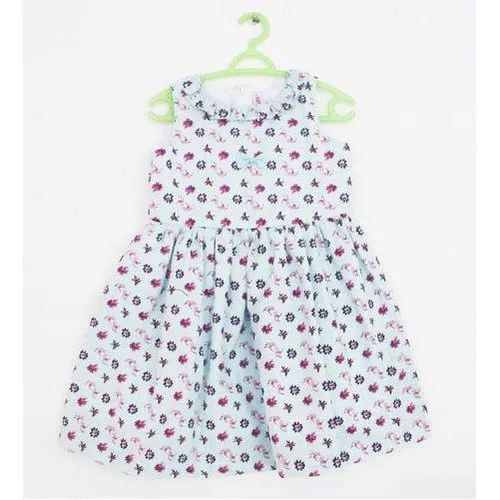 Easy To Wear Baby Printed Frock - Cotton Size M/S/XXS Red & Multi Color | Sleeveless Soft Fabric Lightweight Playful Prints Anti-UV Breathable Comfortable Fit