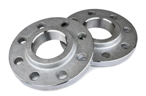 Industrial MS Flange - Mild Steel, Round Shape, Silver Color | High Strength, Durable, Corrosion Resistant, Rust Free
