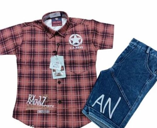 Kids Boys Party Wear Baba Suit - Cotton Material, XXS to M Size, Red and Blue Color | Quick Dry, Anti UV, Water Proof, Full Sleeves, Modern Style, Playful Prints, Comfortable Fit