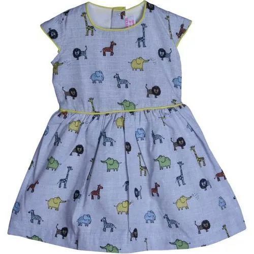 Kids Cotton Casual Wear Frock - Cotton, S to XXXL Plus Size, Multi Color | Sleeveless, Lightweight, Soft Fabric, Playful Prints, Breathable, Quick Dry, Anti UV, Water Proof, Cool Dry