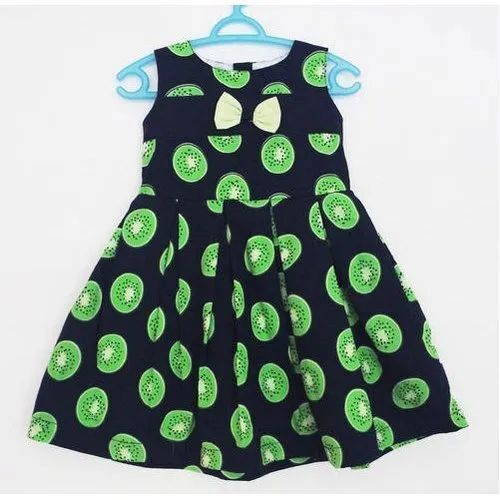 Kids Designer Frock - Cotton, XXS/S/XL Size | Sleeveless, Quick Dry, Anti UV, Water Proof, Playful Prints, Soft Fabric, Comfortable Fit, Lightweight Feel, Breathable Material