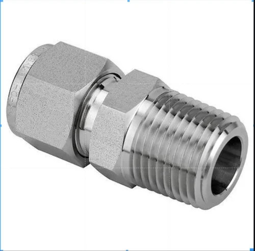 Stainless Steel Male Connector - Rust Proof, Threaded Connection 1/8'' TO 1 1/2'' BSP/NPT, Polished Finish , Round Shape, Pressure Rated 3000 PSI/6000 PSI