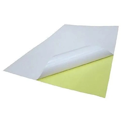 Adhesive Paper Sheet - 20x30 Inch, White, Single Side Adhesive | 100 Sheets Per Pack, Industrial Gumming Sheet