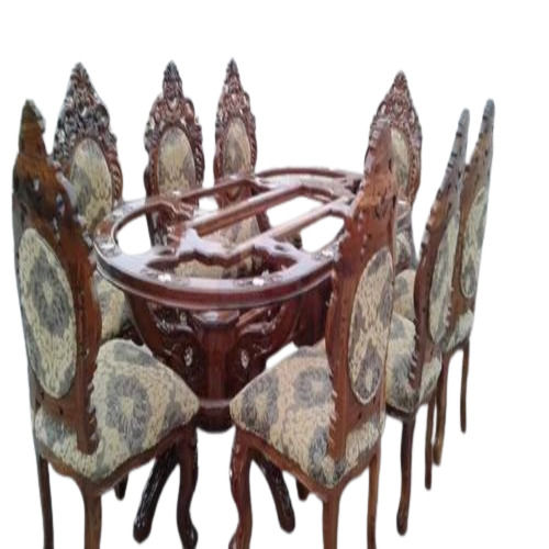 Wooden Carved Dining Table Set