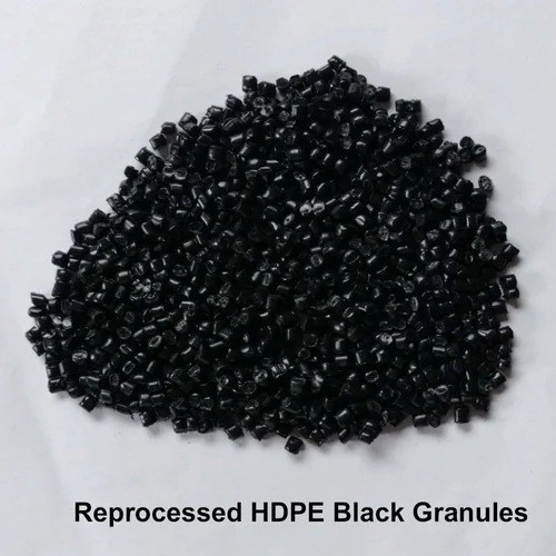 Black Reprocessed HDPE Granules - Industrial Grade, Eco-Friendly Recycled Material , Suitable for Plastic Industry Use