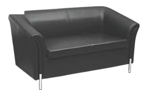 Black Two Seater Office Sofa