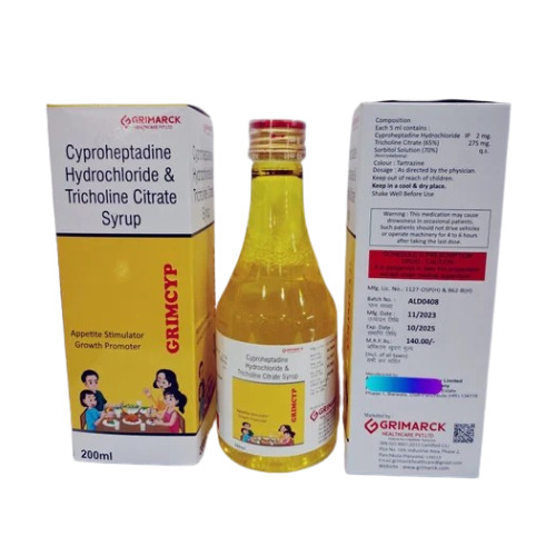 Cyproheptadine Hcl Tricholine Citrate Syrup By Grimarck Healthcare Private Limited