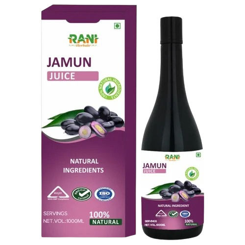 Karela Jamun Juice - Herbal, 250 ml Bottle with 100% Purity, Sour Taste | RANI HERBALS